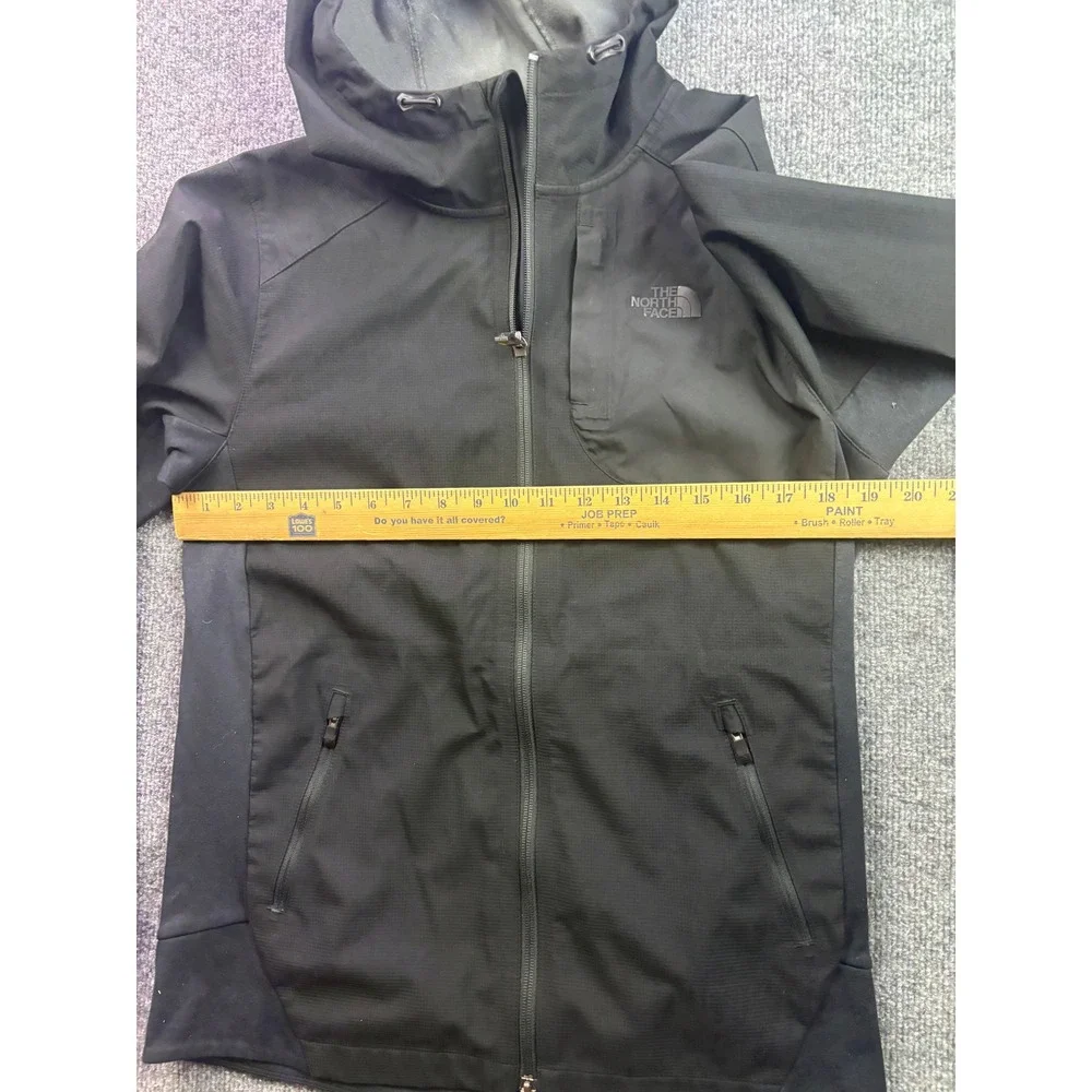 The North Face Softshell Hoodie Mens Small Black Full Zip Jacket